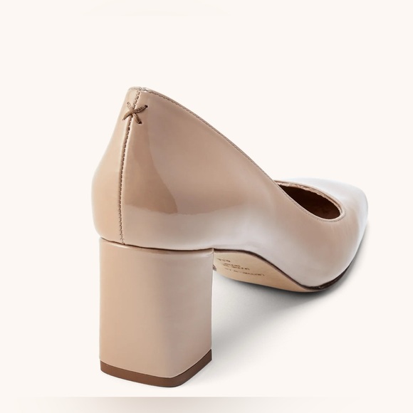 Inez Frida Tan Patent Block Heel Pumps NWOT NWOB - Picture 3 of 15